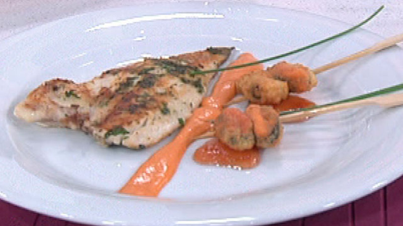 Saber Cocinar - Dorada a la plancha con brocheta de mejillones (16/09/2011) | Ver
