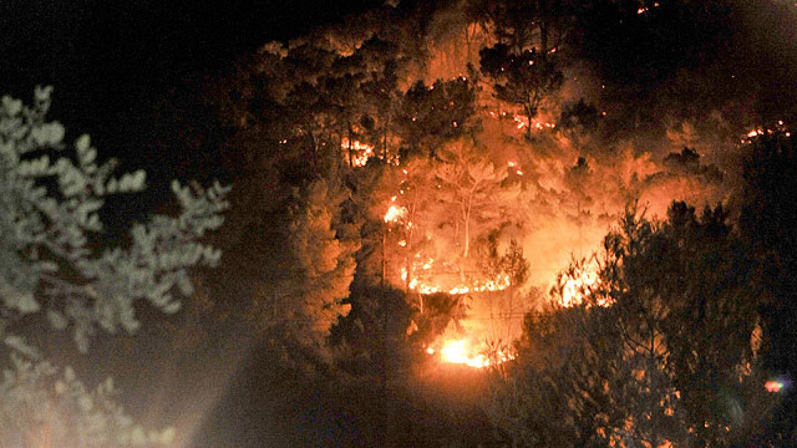 Evacuadas unas mil personas por un incendio forestal en Cala Llonga (Ibiza) | Ver
