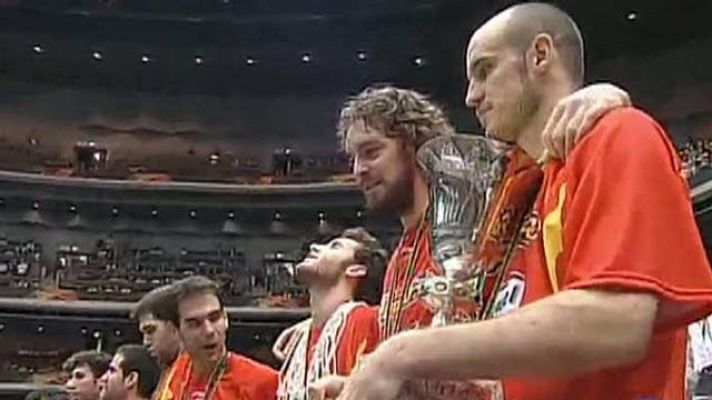 Telediario 1 - Década de oro del baloncesto español