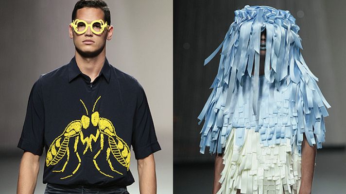  - Camareros, doncellas y hombres delicados en los desfiles de Moisés Nieto e Ibai Labega