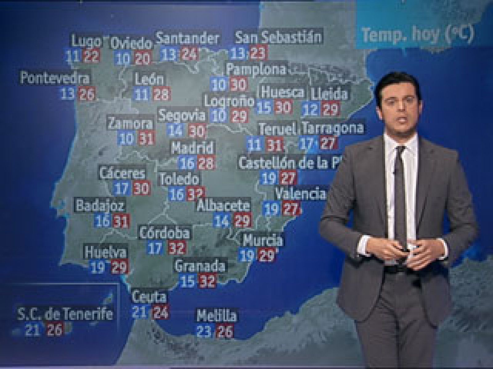 Mañana, descenso de las temperaturas en la mitad norte peninsular