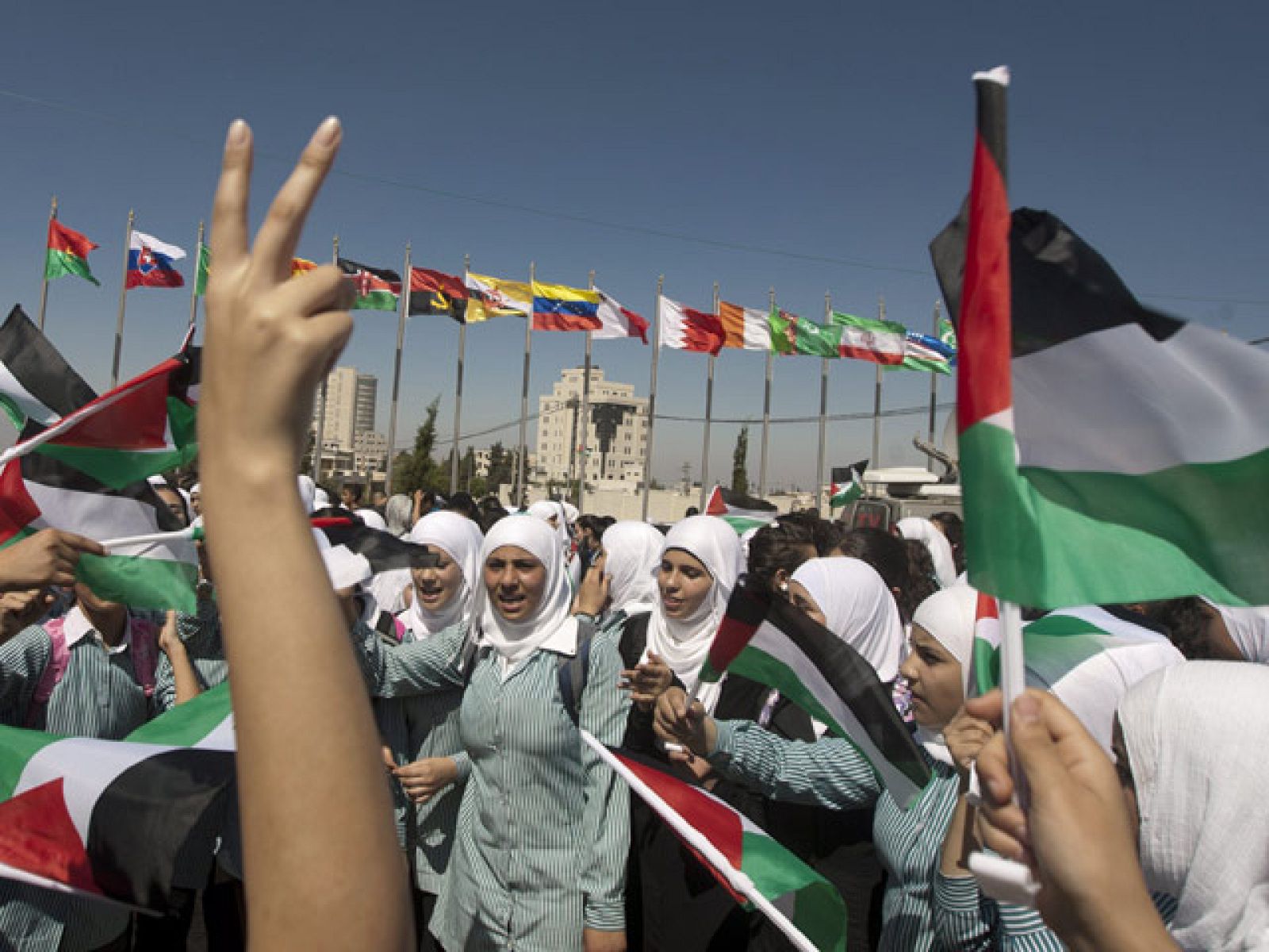 Los palestinos se preparan para seguir el discurso histórico de su presidente en la ONU