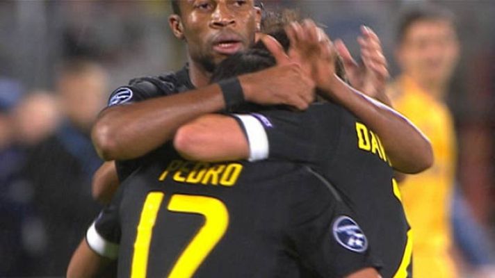 Champions League - El segundo del Barça, obra de Pedro (0-2)
