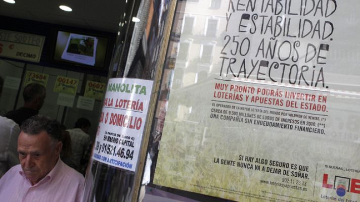 Telediario 1 - Loterías no sele a Bolsa