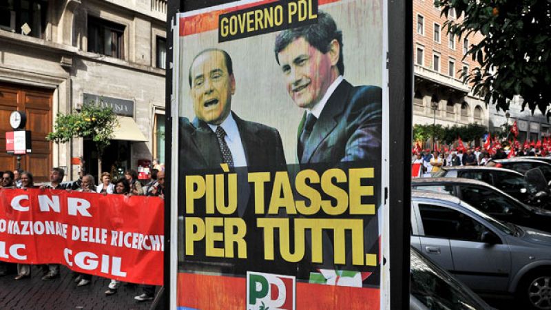 Discrepancias en el partido de Berlusconi