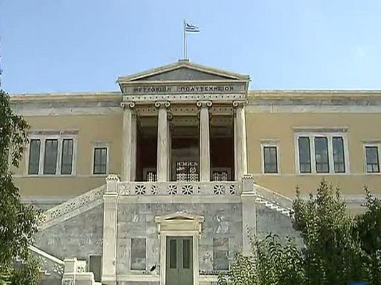 Telediario 1 - La crisis griega en la universidad