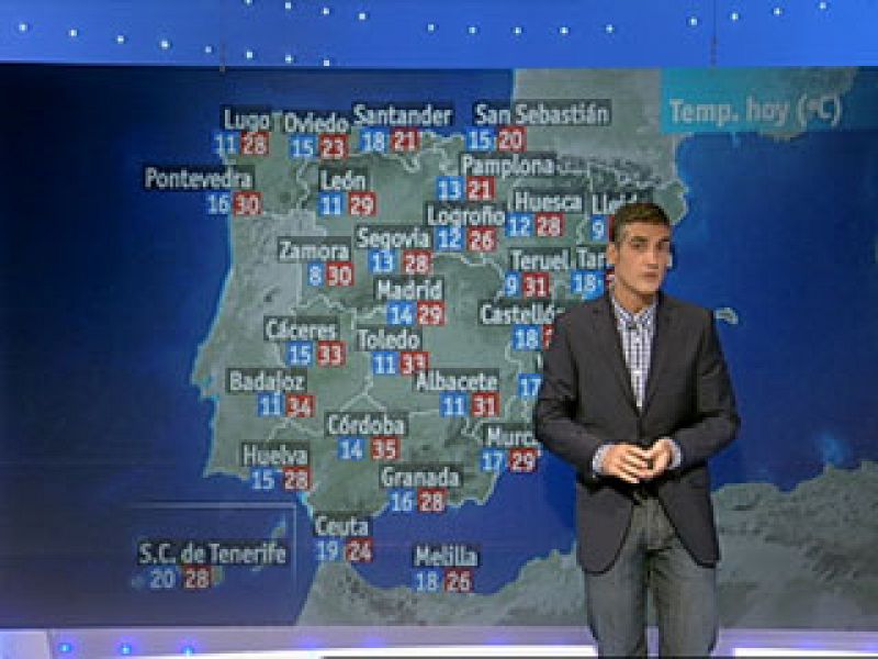 Nubes en el este peninsular y Canarias y temperaturas sin cambios