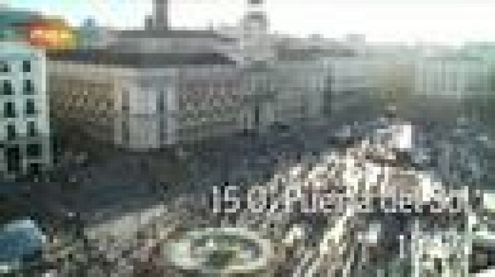 Telediario 1 - Resumen de una jornada de 'indignación' en Sol