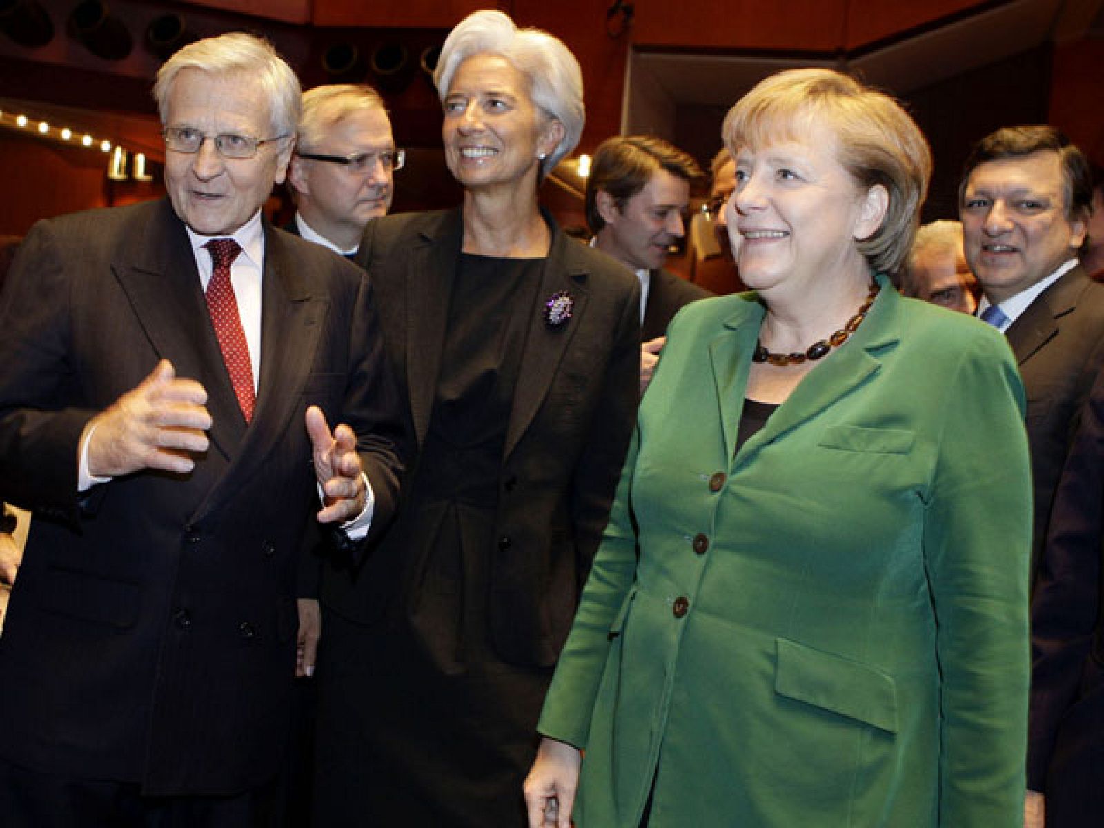 Aplauso a Trichet en el acto de despedida del BCE