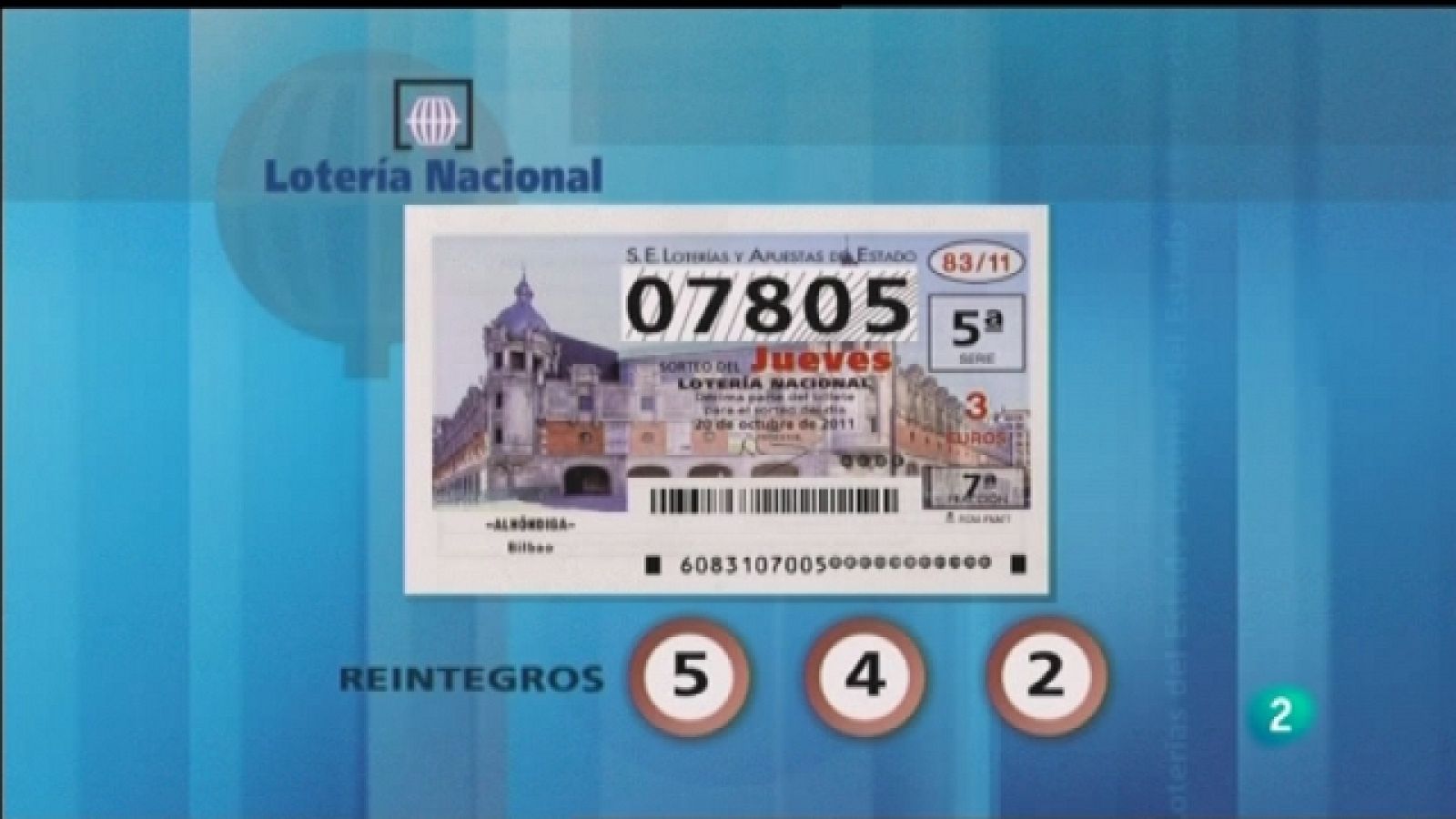 Lotería diaria - 20/10/11 - Ver ahora