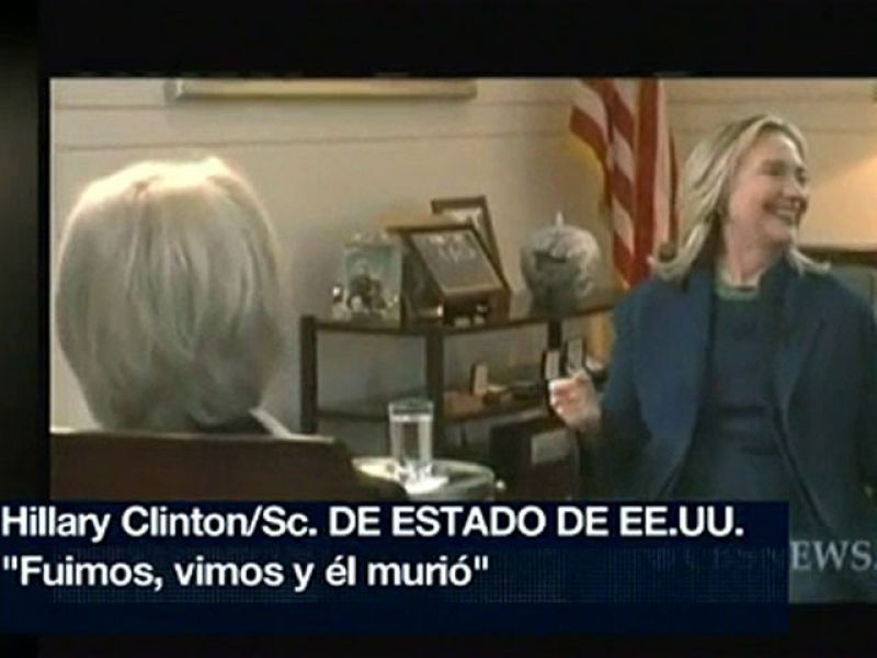 Hillary Clinton celebra entre risas la muerte de Gadafi: "Fuimos, vimos y él murió"