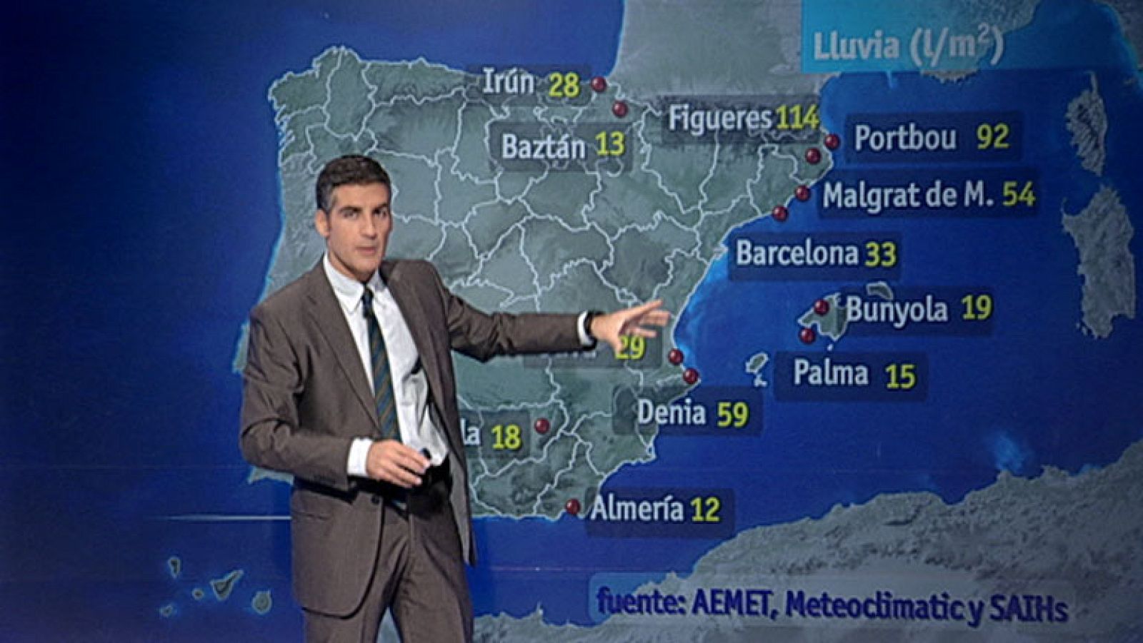 Lluvias persistentes y viento en las comunidades  mediterráneas