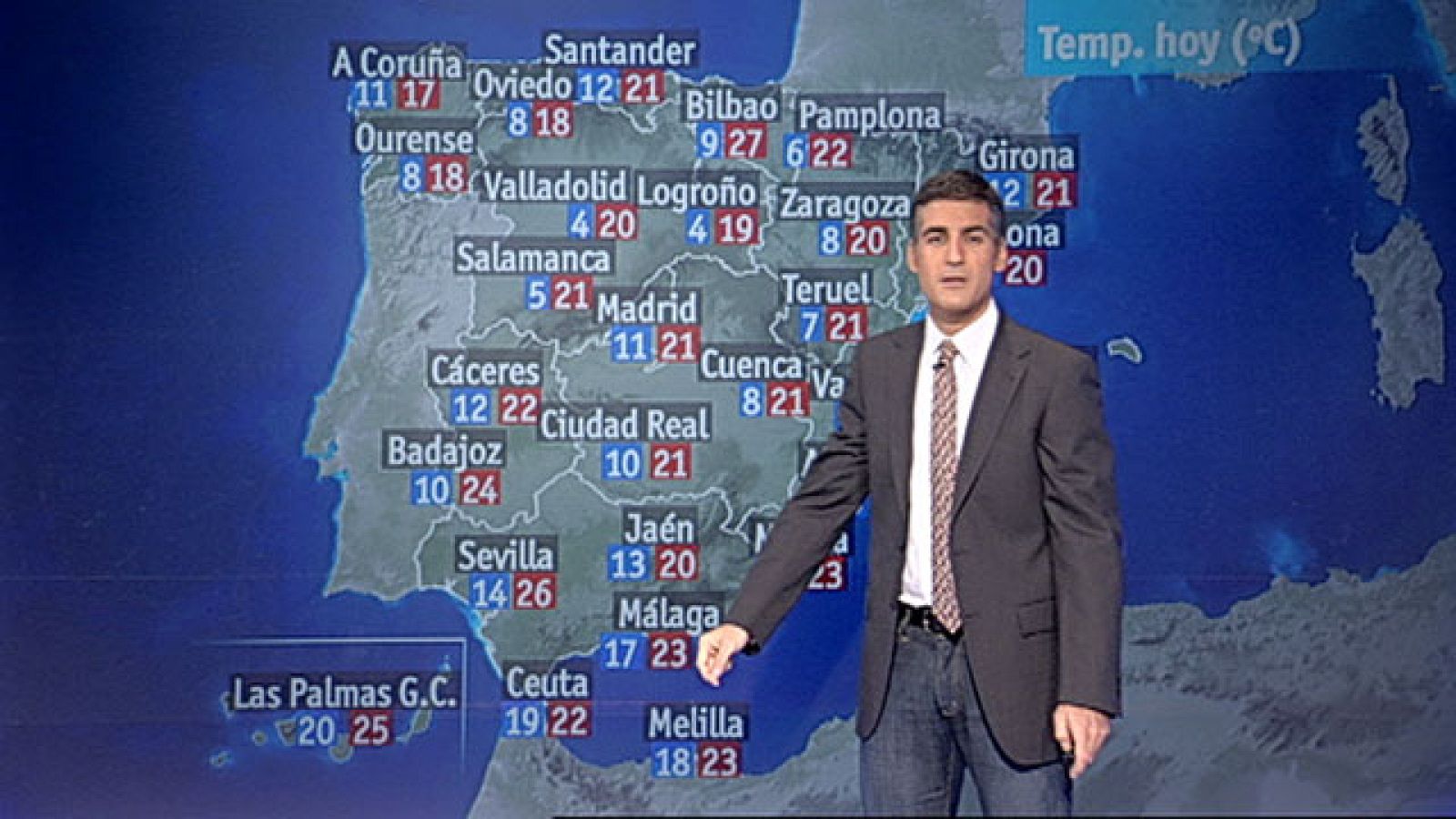 Nuboso o muy nuboso en la zona centro y cuadrante noreste peninsular