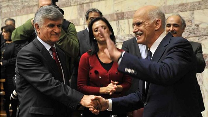 Telediario 1 - Marcha atrás del referéndum griego