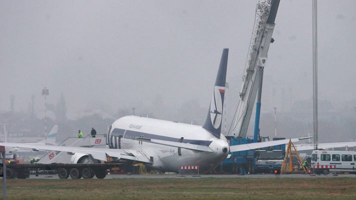 Telediario 1 - Accidente aéreo en Polonia