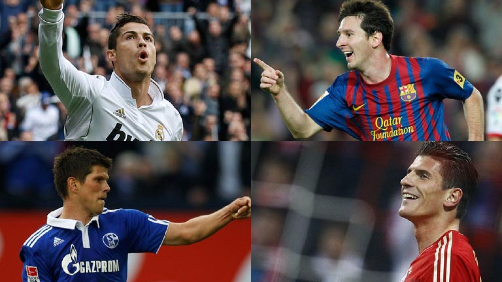 Dos delanteros están haciendo la competencia a Messi y Cristiano en lo que llevamos de temporada. Son el holandés Huntelaar, del Schalke, y el alemán Mario Gómez, del Bayern
