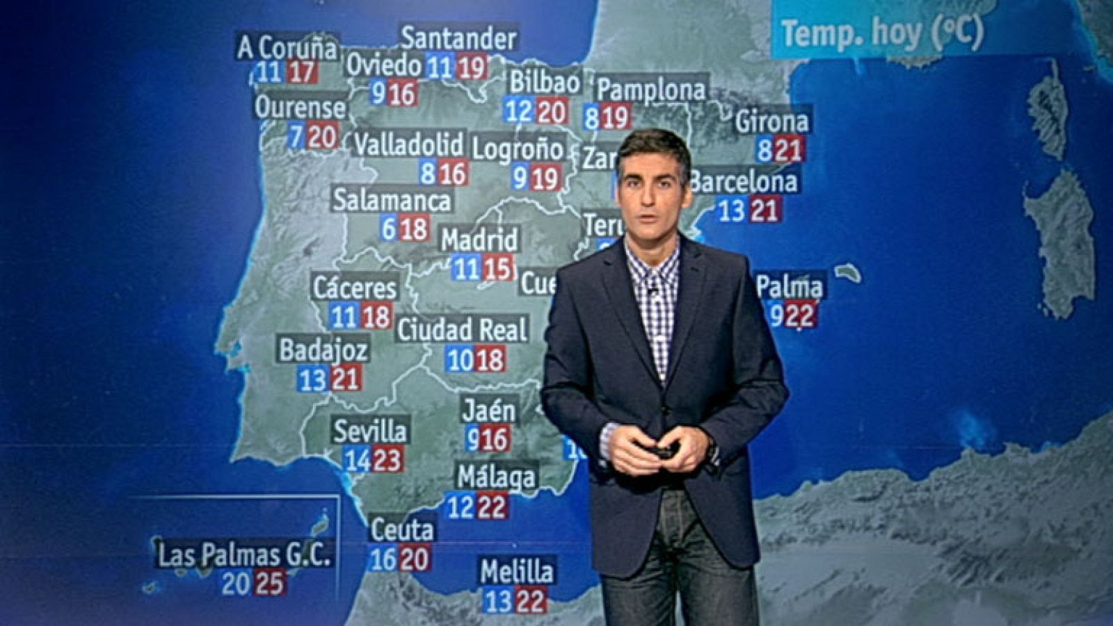 Temperaturas sin cambios, en general, y viento y lluvia en Galicia