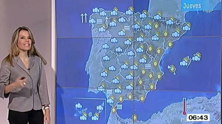 El tiempo - Nueva jornada de lluvias con temperaturas moderadas