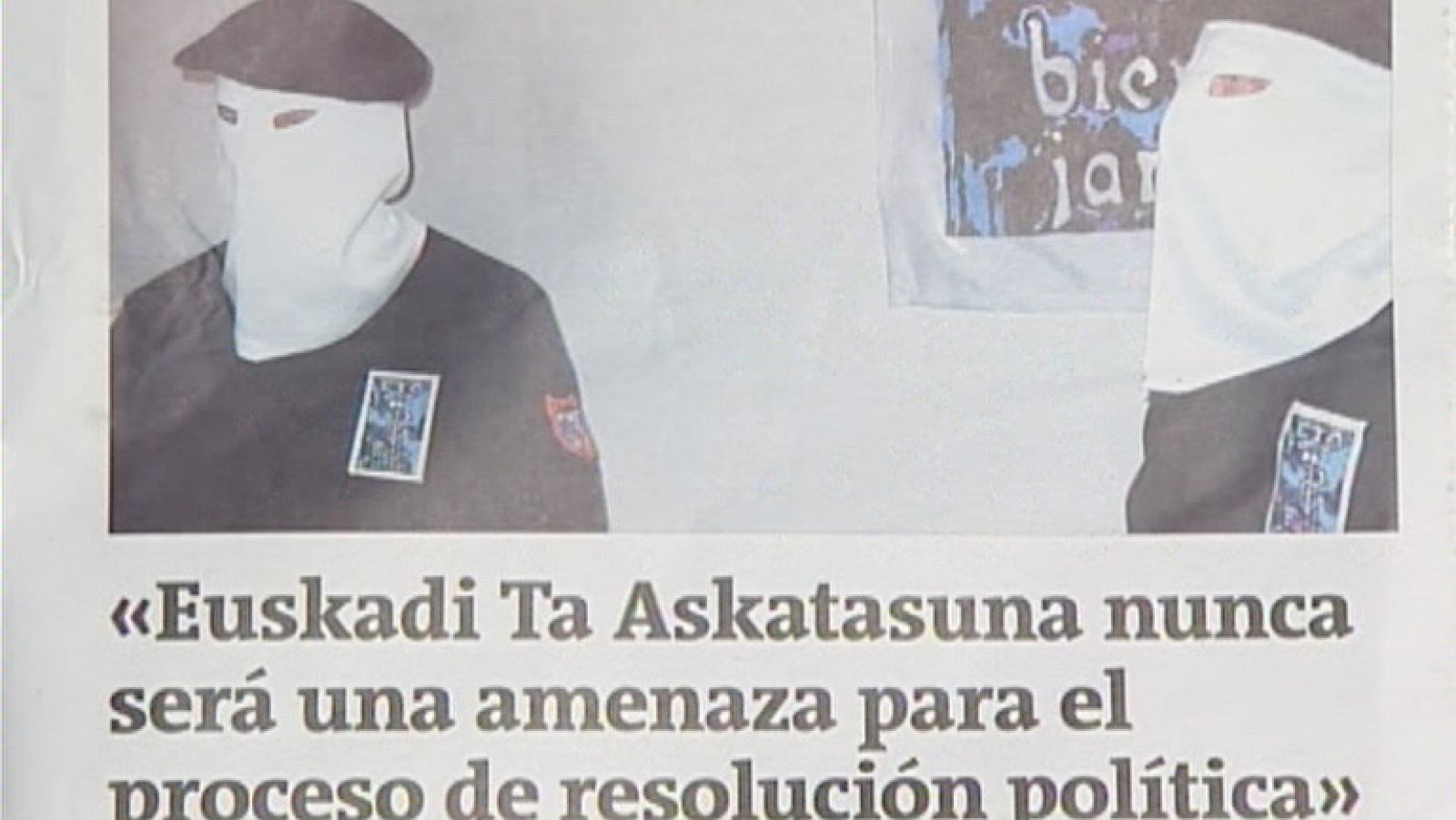 El gobierno vasco, el PP y el PNV desconfían de la entrevista a ETA publicada hoy en el diario Gara