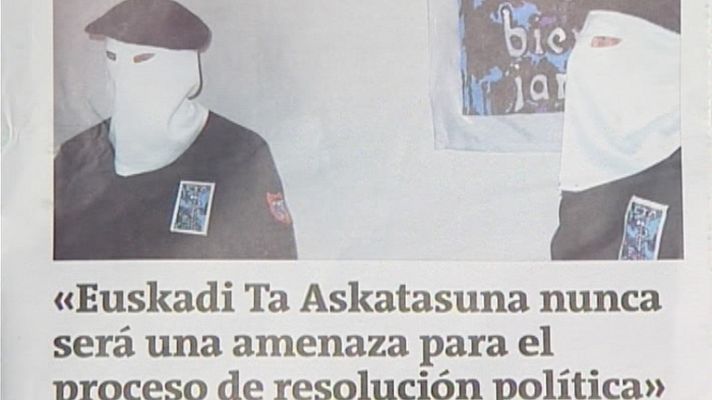 Telediario 1 - Desconfianza de la entrevista a ETA