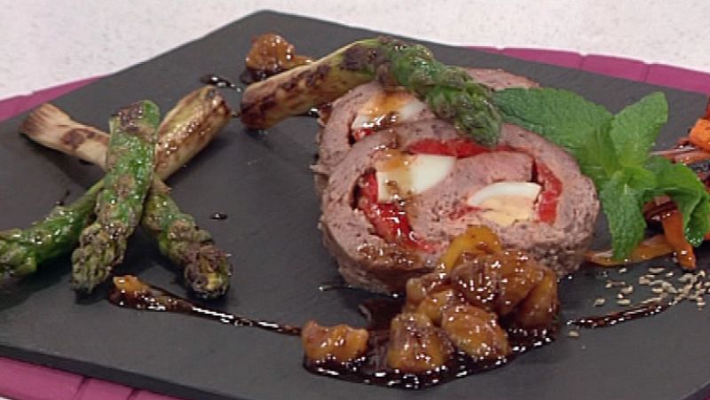 Saber Cocinar - Rollos de ternera con salsa de castañas