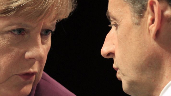 Telediario 1 - Merkel aboga por la política