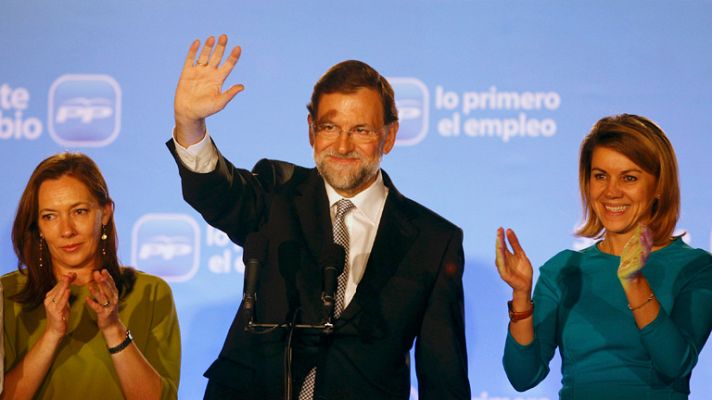 Telediario 1 - Victoria histórica del PP en las elecciones generales