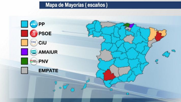 Telediario 1 - Resultados de las elecciones