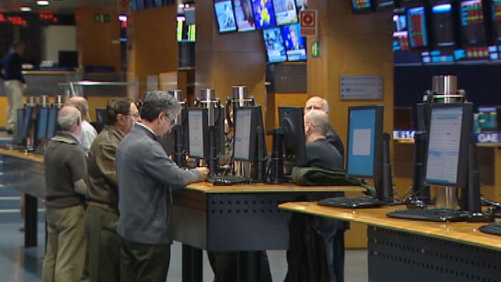 Telediario 1 - Salón de Bolsa Borsadiner