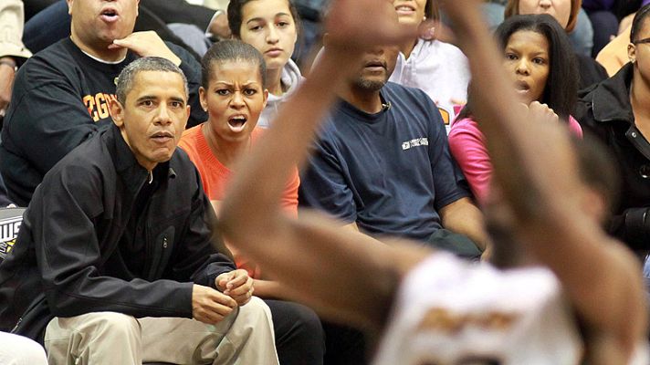 Telediario 1 - Obama, con hambre de baloncesto