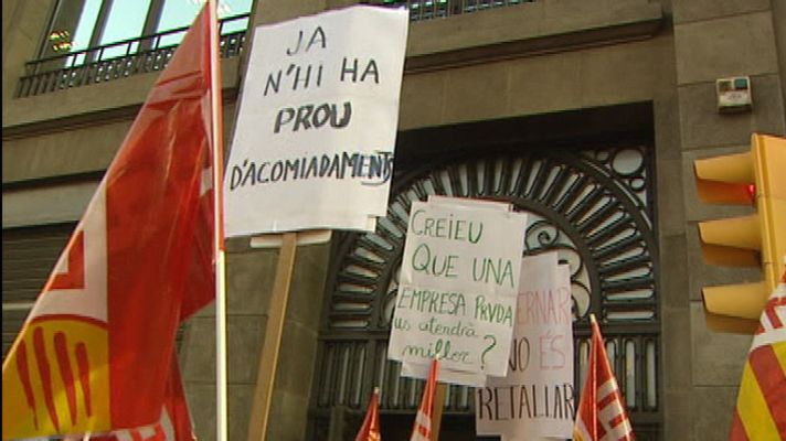 Telediario 1 - El Gobierno catalán ha presentado más recortes