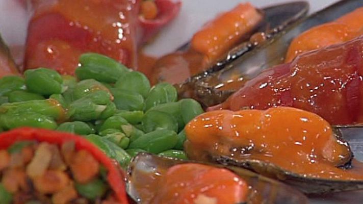 RTVE Cocina - Mejillones a la brava con pimientos