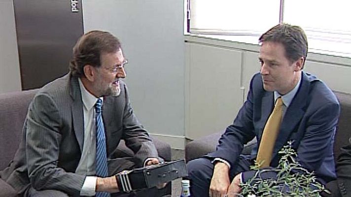 Informativo 24h - Rajoy recibe en Génova a Nick Clegg, viceprimer ministro británico