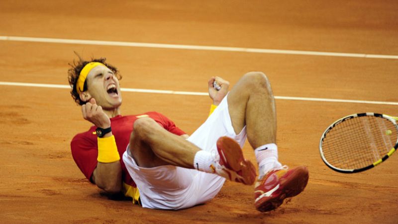 Rafael Nadal se ha impuesto a Juan Martín del Potro (1-6, 6-4, 6-1 y 7-6 (0)) dando el triunfo a España contra Argentina en la final de la Copa Davis, que el conjunto español logra por quinta vez en su historia.