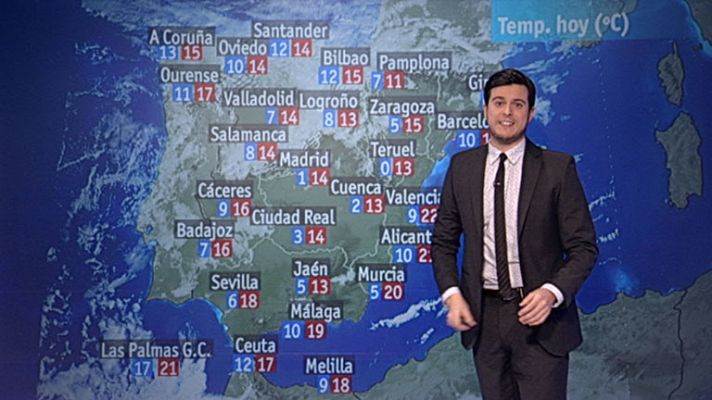 El tiempo - Lluvias en el norte, el resto poco