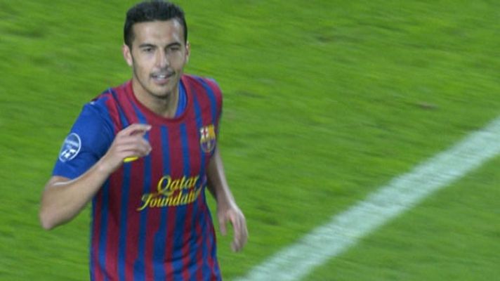 Champions League - Lujo de tacón de Pedro (3-0)