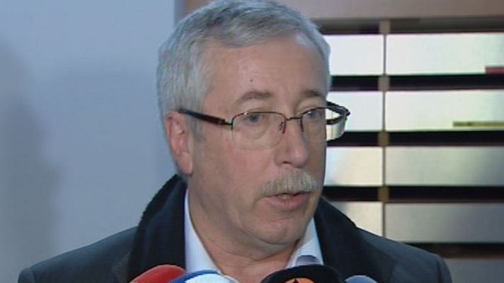 Telediario 1 - Advertencia de los sindicatos