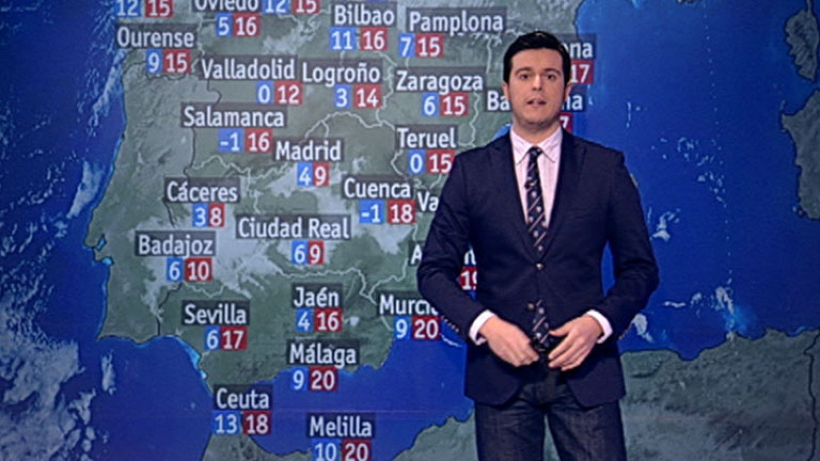 Nieblas localmente persistentes en zonas del interior peninsular