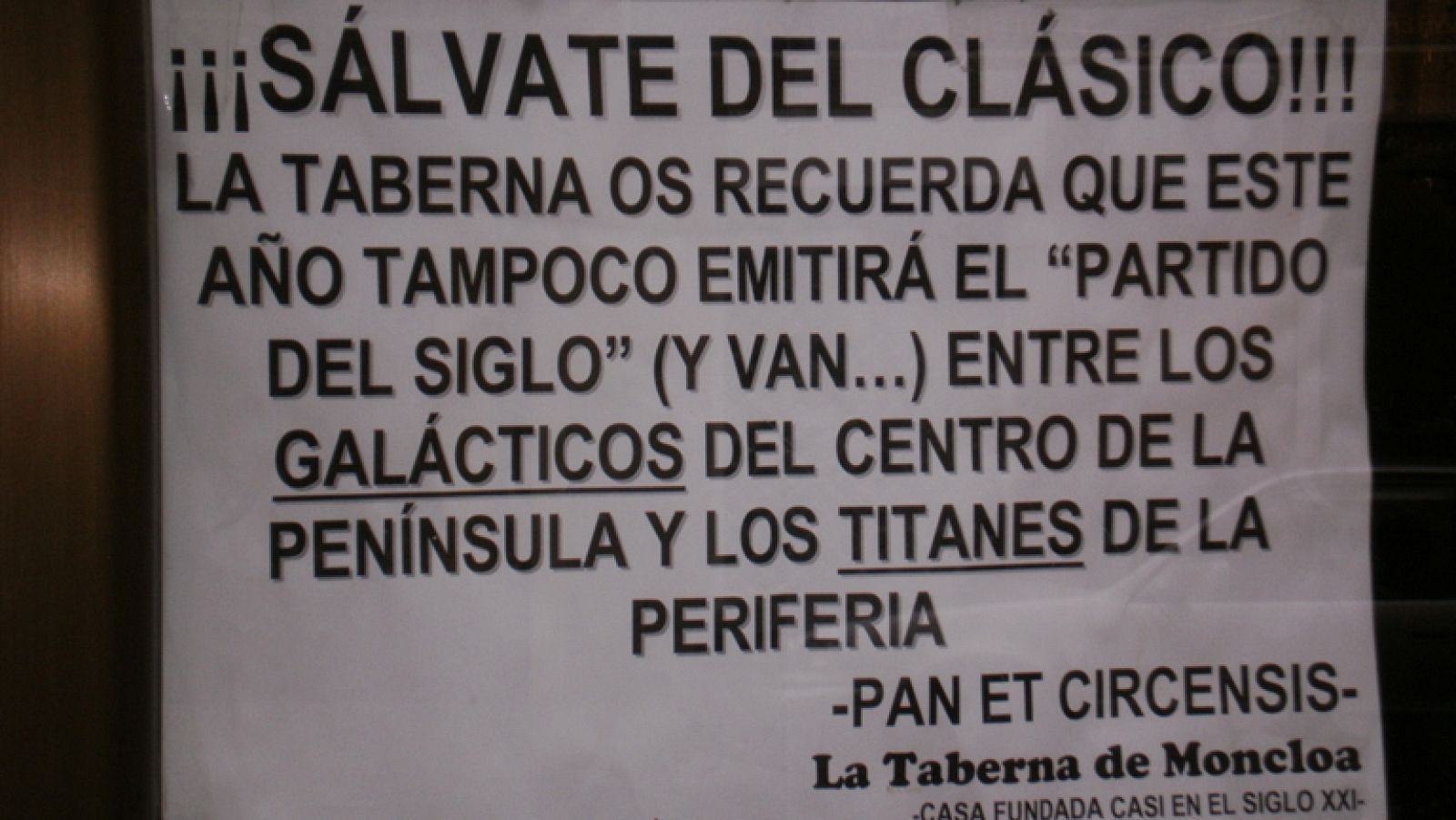 En los taxis se habla del 'clasico'