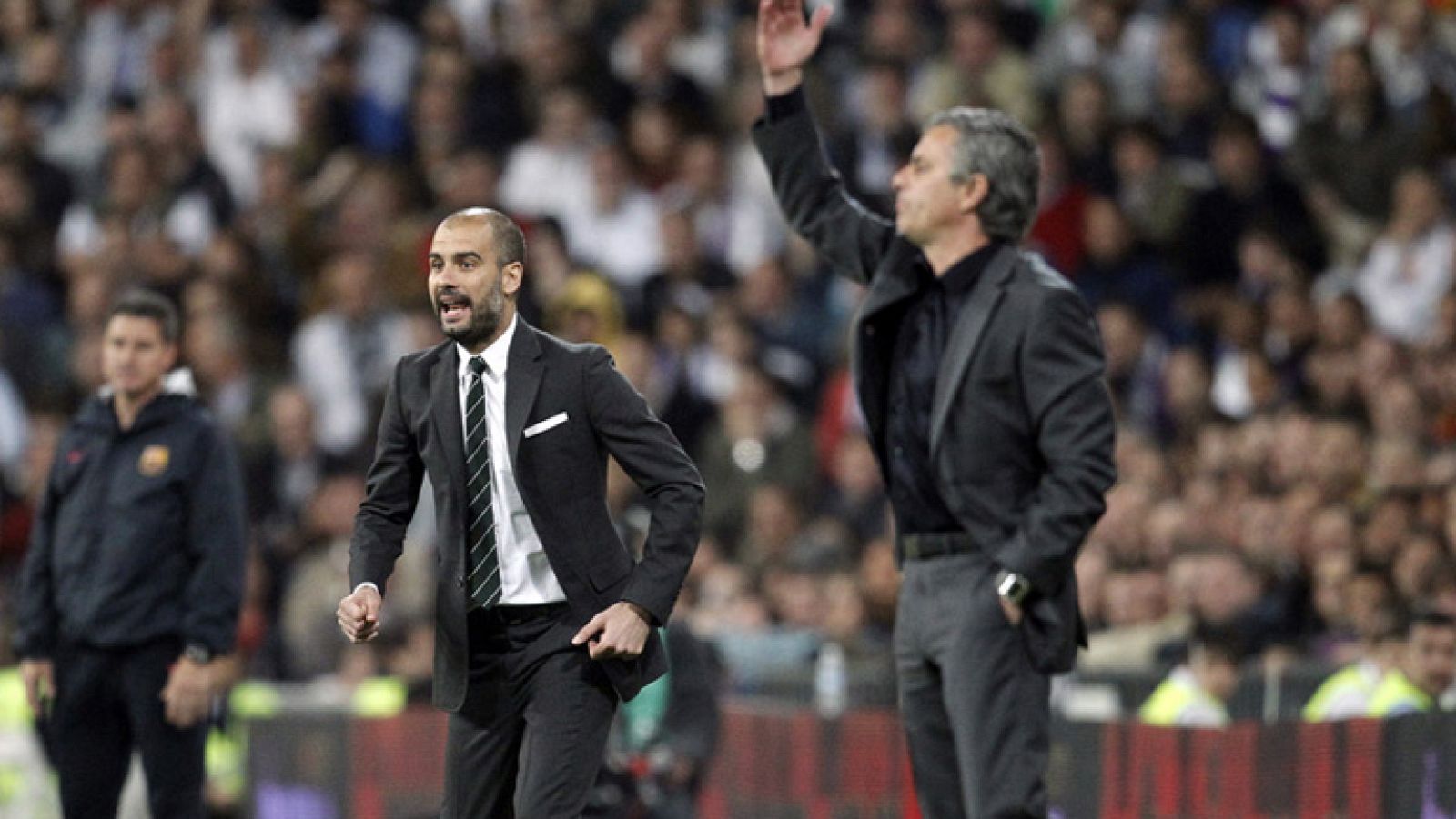 'Mou' y Pep hablan con sus gestos