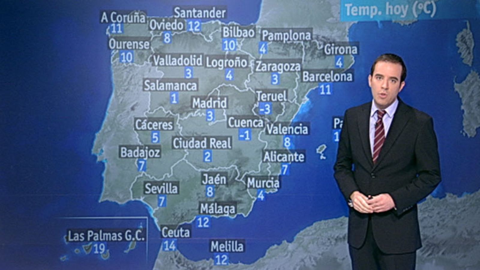 Las lluvias débiles se extenderán este sábado por la Península