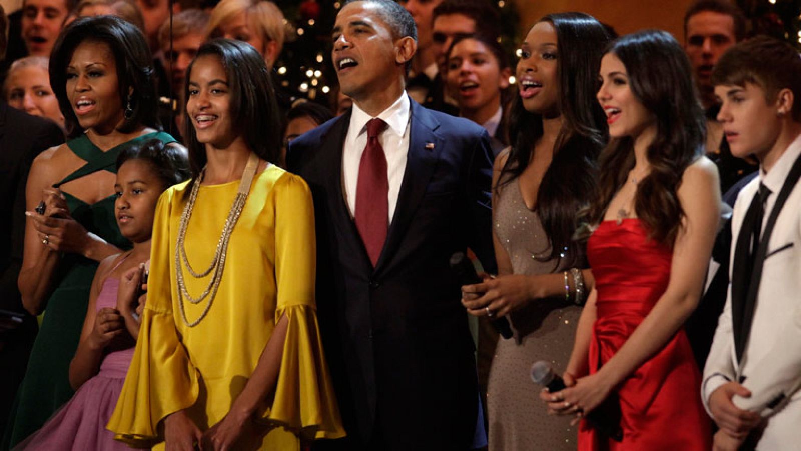 La familia Obama participa en el tradicional concierto benéfico de Navidad