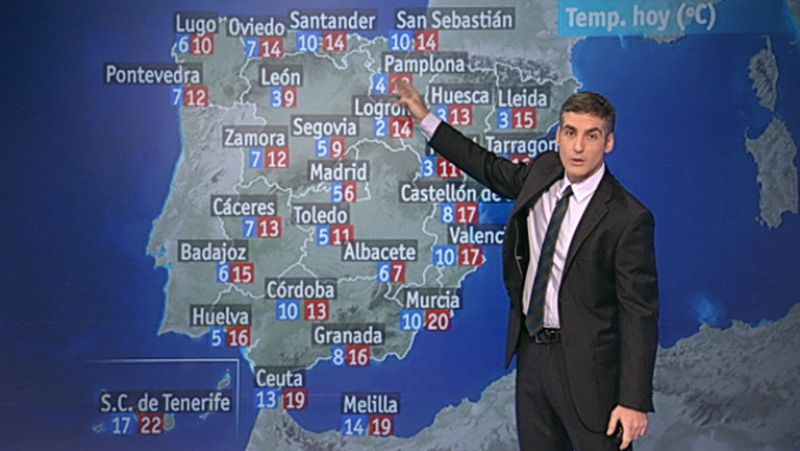 Cielos muy  nubosos y temperaturas mínimas en ligero ascenso