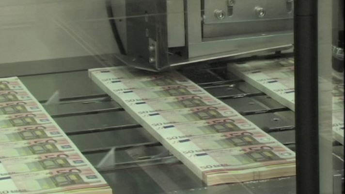 Telediario 1 - El euro sigue a la baja