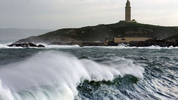 Telediario 1 - Temporal en la cornisa cantábrica