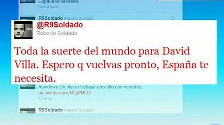 Telediario 1 - El fútbol se vuelca con Villa