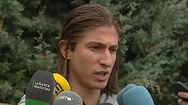 Telediario 1 - Filipe Luis envía ánimos a Villa