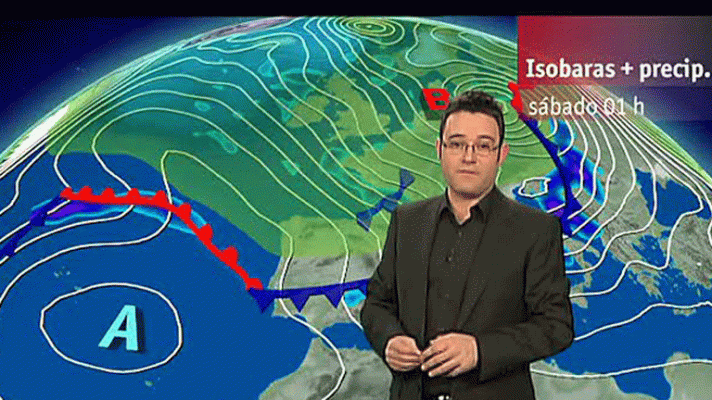 El tiempo - Lluvia en el Cantábrico y Pirineos