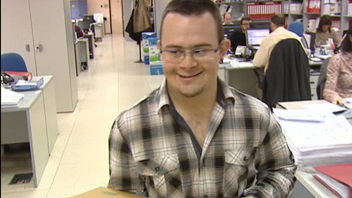 Telediario 1 - Desempleo de discapacitados