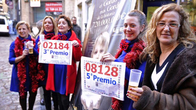 Quintos premios de la Lotería de Navidad